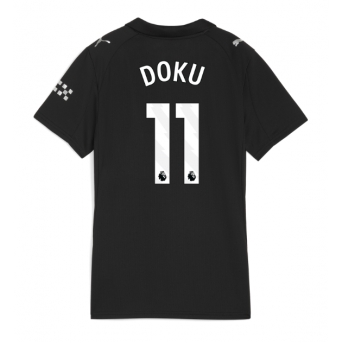 Billige Fotballdrakt Manchester City Jeremy Doku #11 Replika Bortedrakt Dame 2025-26 Kortermet